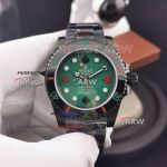 Swiss Replica Blaken Rolex ​Submariner Black Venom Green Poker Face 2836 Movement Watch